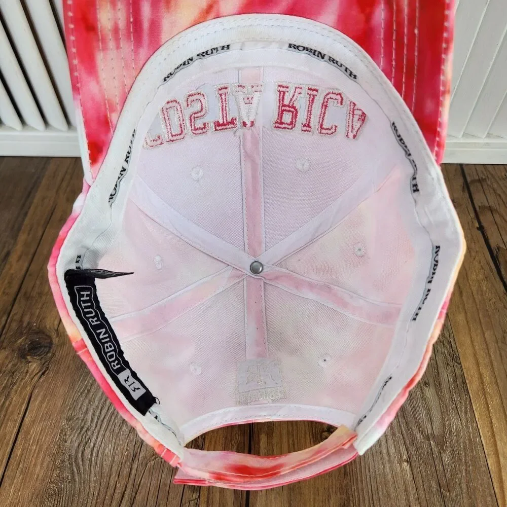Robin Ruth Costa Rica Tie Dye Hat Pink Pura Vida Designer Baseball Cap Tropical
